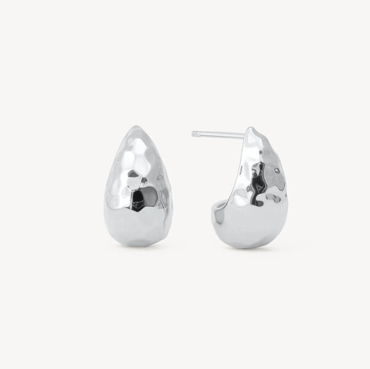 HILLBERG AND BERK TEXTURE PUFF EARRING