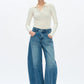 MID RISE DROP CROTCH BARREL JEAN