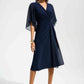 SILKY KNIT FIT AND FLARE DRESS