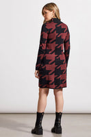 TRIBAL FUNNEL NECK JACQUARD SWEATER DRESS 5664O