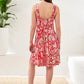 V NECK SMOCKED BACK DRESS