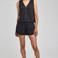BREANNA GAUZE BUTTON UP TANK