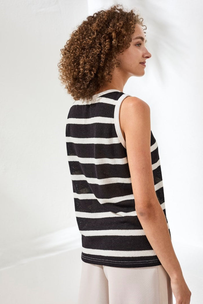 STRIPED KNIT TANK TOP