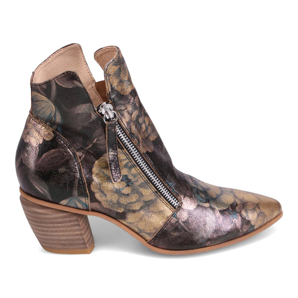 JAZZY FLORAL HEELED ANKLE BOOT