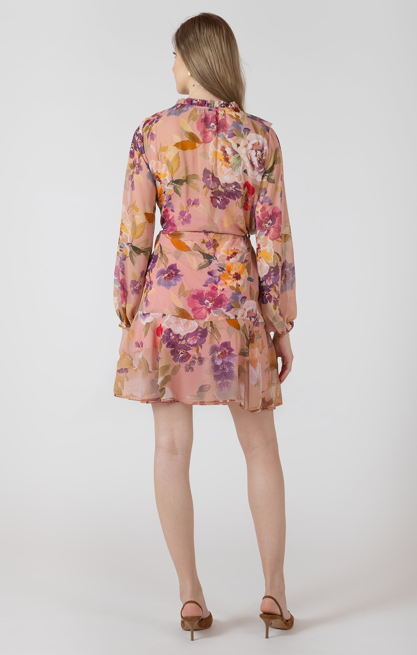 THE NIXIE RUFFLE DETAIL BELTED MINI DRESS