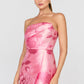 ADDISON TEA LENGTH STRAPLESS DRESS