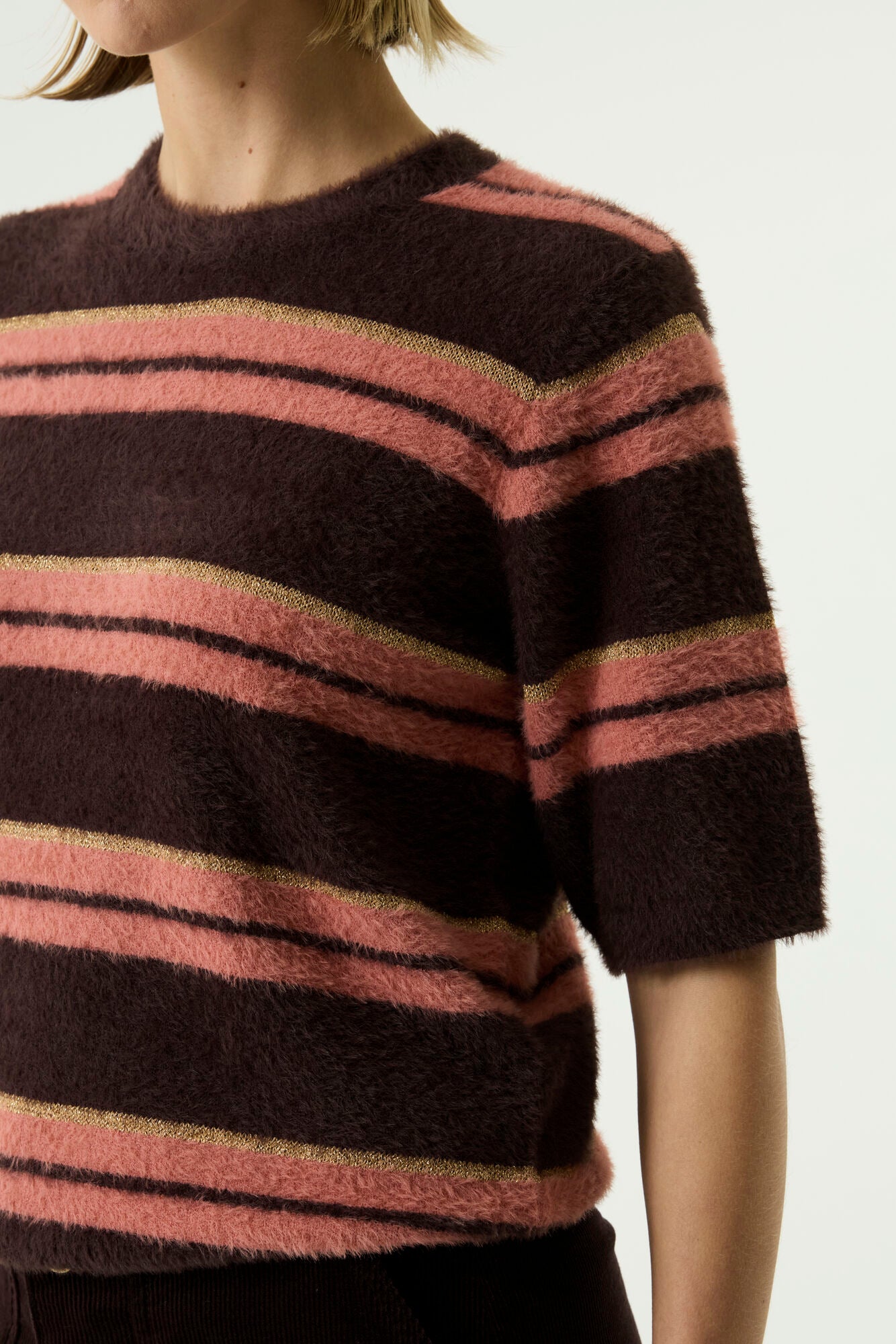THE PENNI S/S METALLIC SWEATER