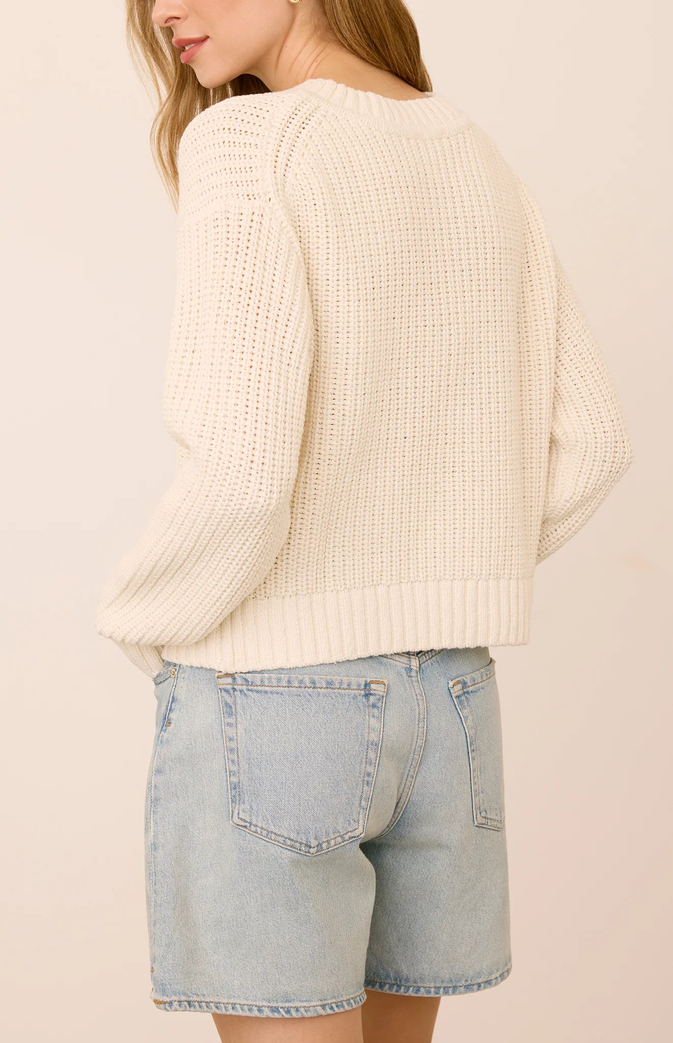 JOCELYN V NECK LONG SLEEVE PULLOVER