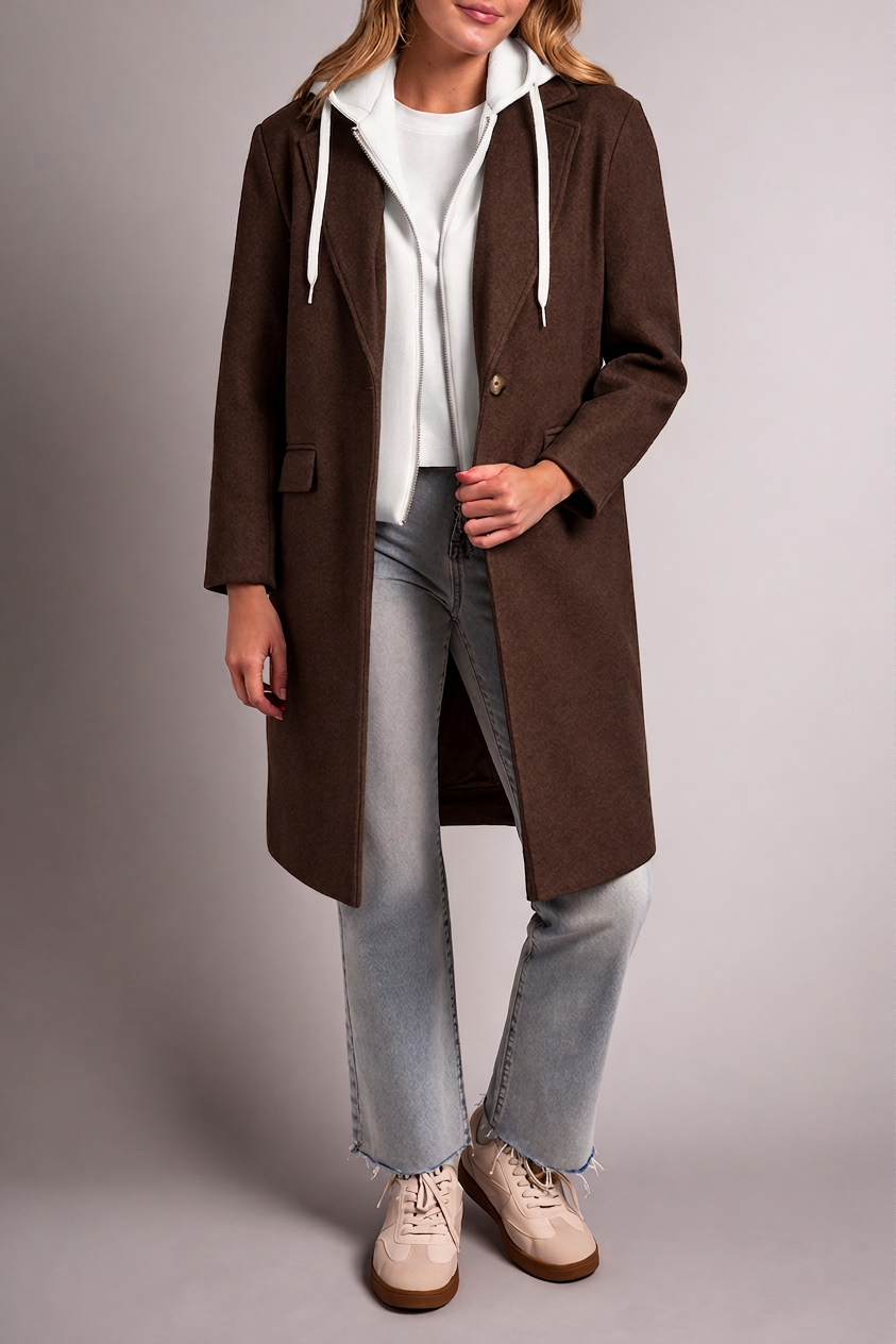 CAR COAT WITH FOOLER HOODIE