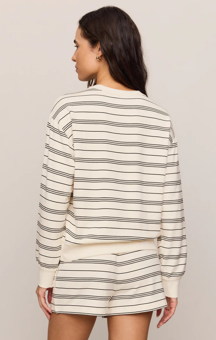 STAND OUT STRIPED SWEATSHIRT