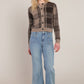 THE KEELY PLAID CROP CARDI