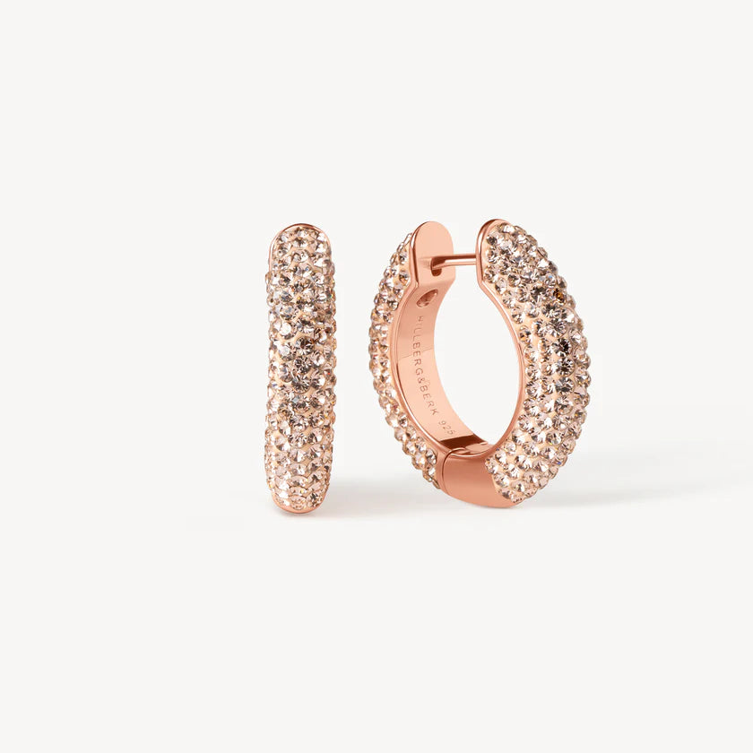HILLBERG AND BERK MEDIUM SPARKLE HOOPS