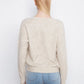 THE CATHY LONG SLEEVE VNECK FLOWER XWEATER