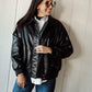 CHRISTINE VEGAN LEATHER BOMBER