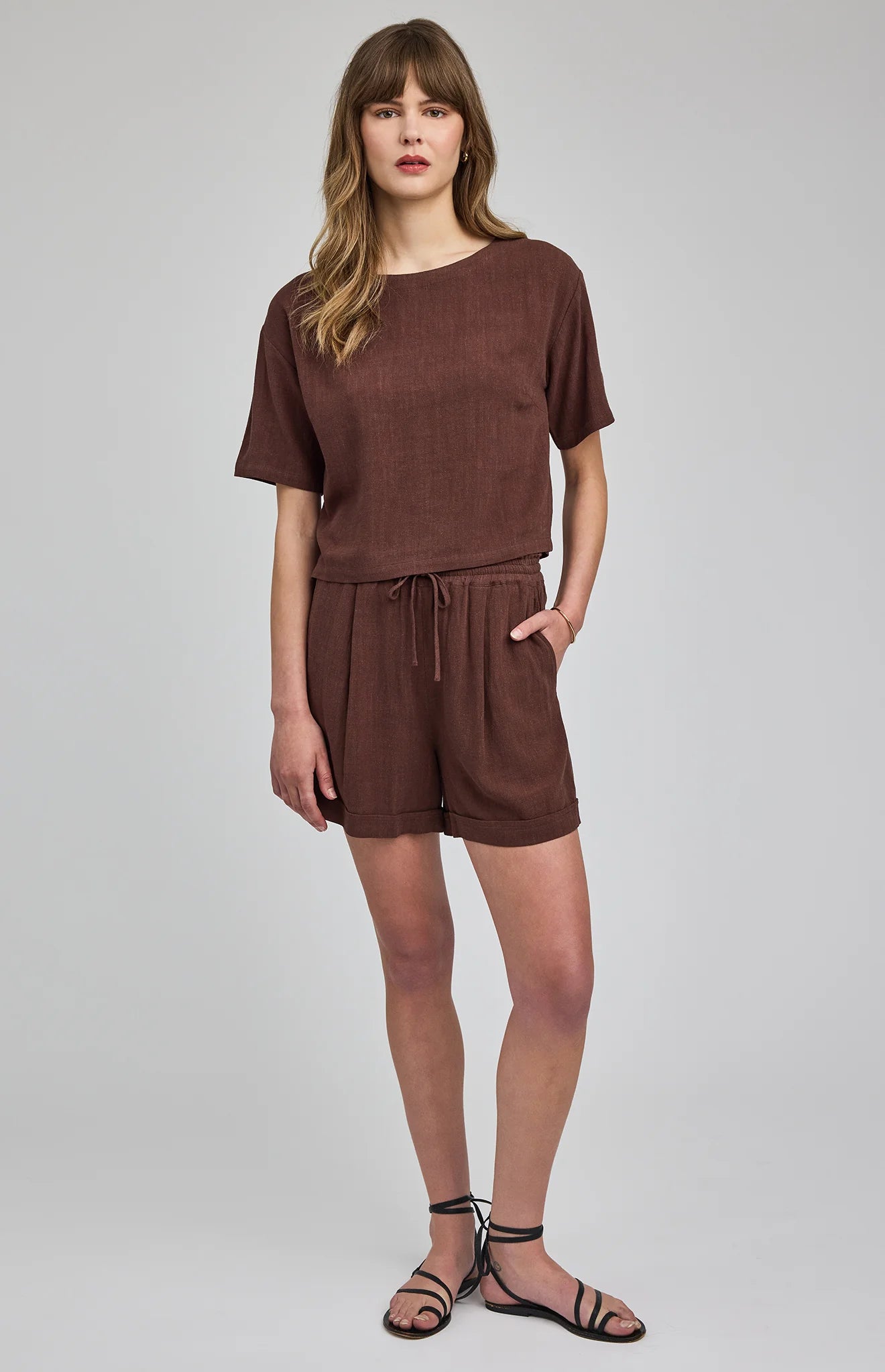 JUNO LINEN BLEND SHORTS