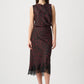 Polka Dot Lace-Trim Midi Skirt 264118