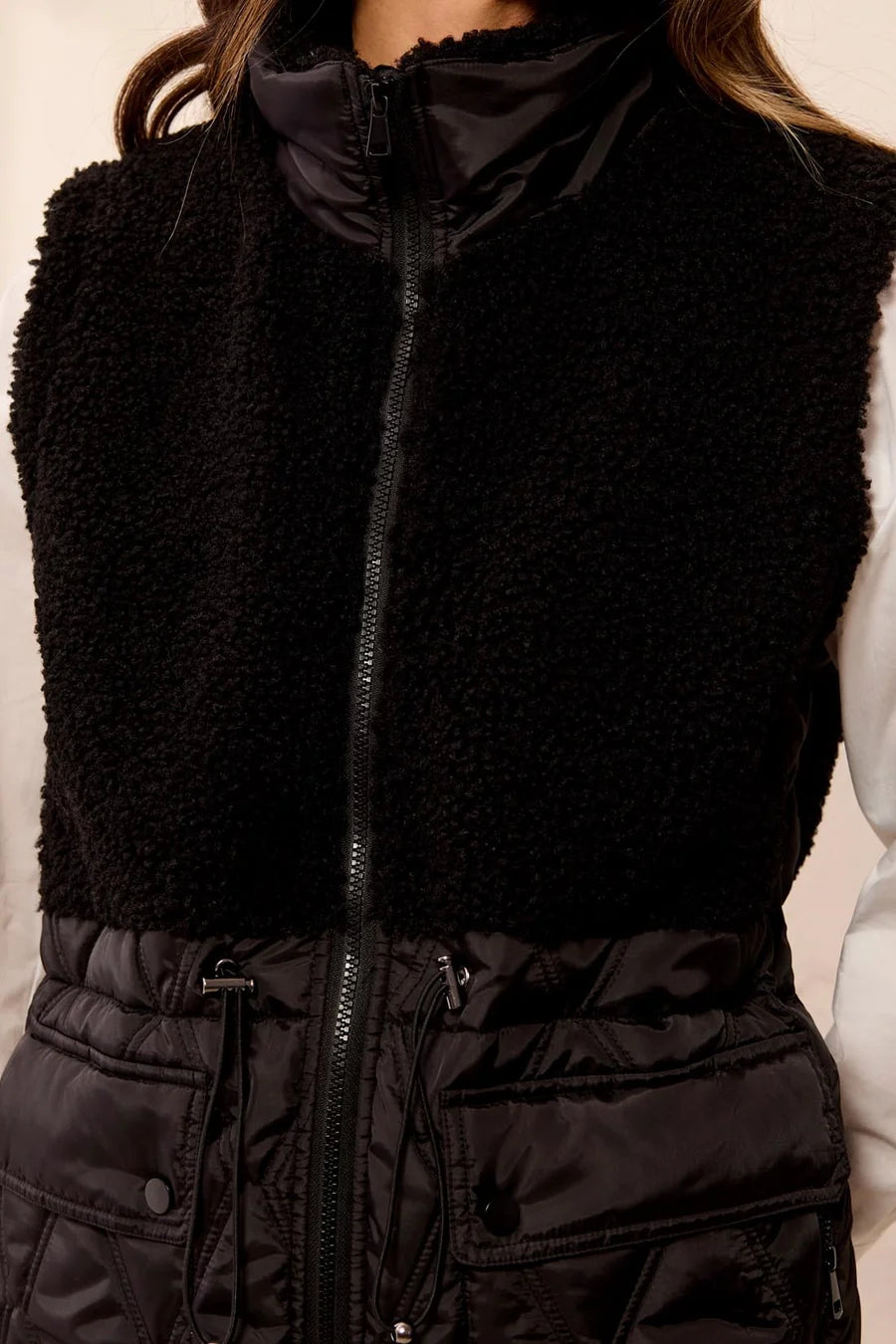 THE KENZIE MIX MEDIA SHERPA VEST