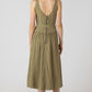 THE ADA BELTED DROP WAIST MIDI DRESS