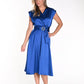 ALINE SATIN SHORT SLEEVE DRESS 241441
