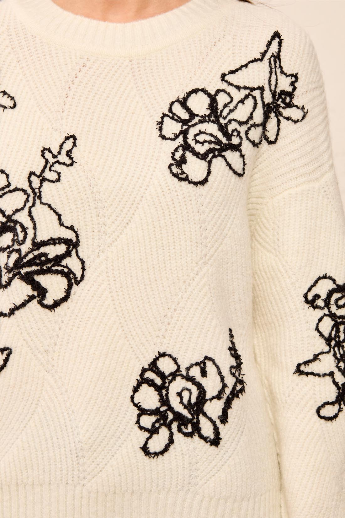 THE MERI L/S EMBRIDERY SWEATER