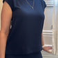 ROUND NECK SLEEVELESS BLOUSE