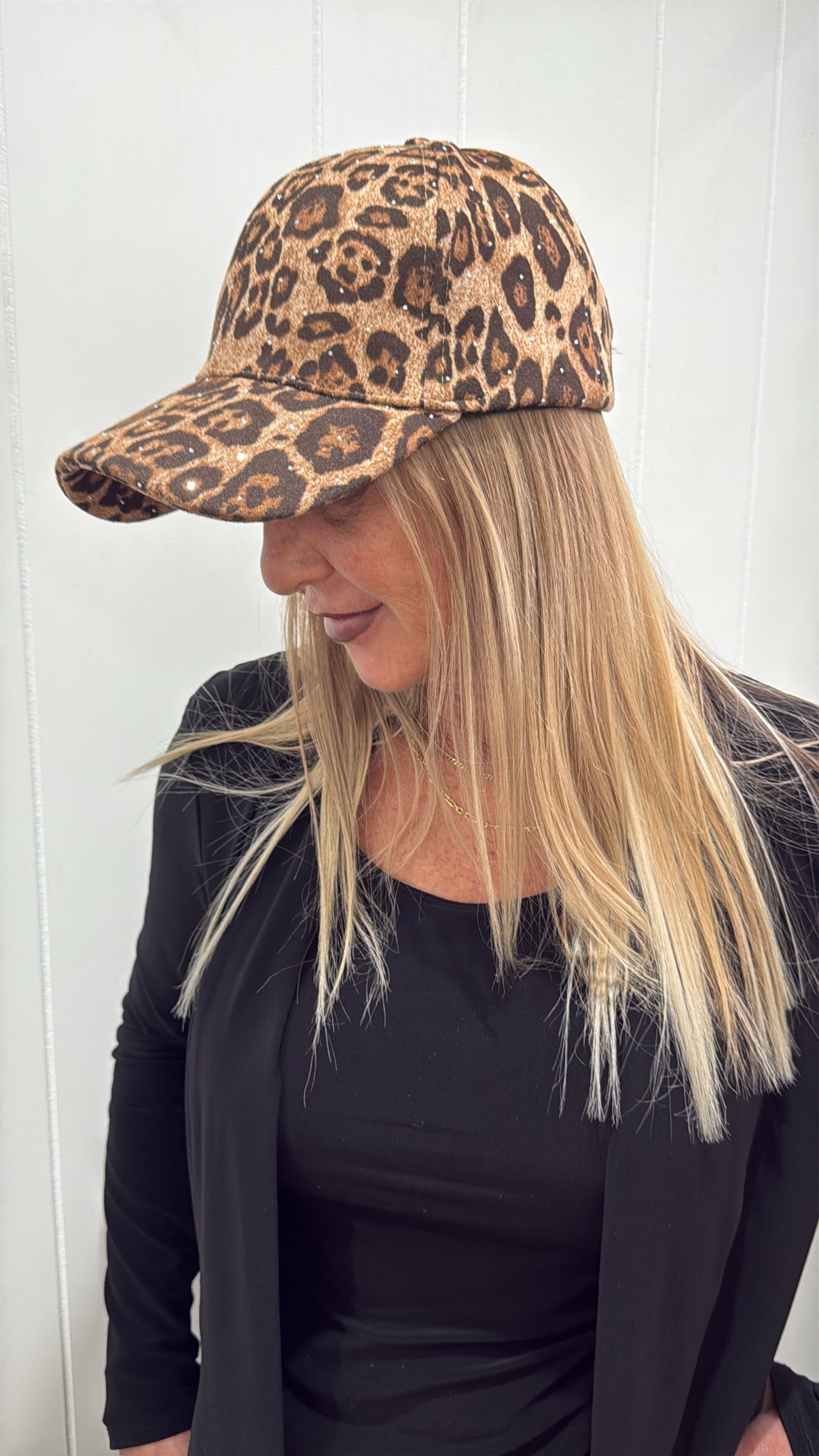 FRANK LYMAN LEOPARD SPARKLE BALL CAP