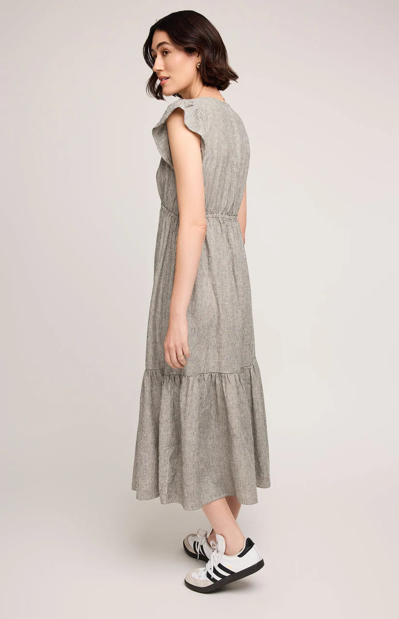 ERIS LINEN BLEND MAXI DRESS GF-8769
