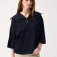 JACQUARD ZIPPER COLLAR SWEATER 243954