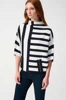 JACQUARD STRIPE KNIT PULLOVER SWEATER 251933