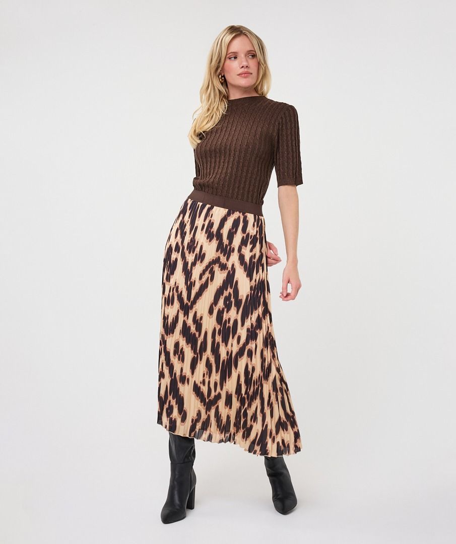 AVERY LEOPARD PRINT SKIRT