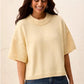 THE TRICIA LOFTY ELBOW SLV CREW NECK SWEATER