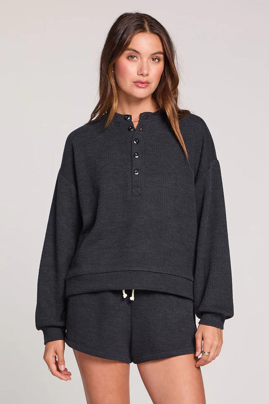 THE MADI BUTTON UP HENLEY TOP