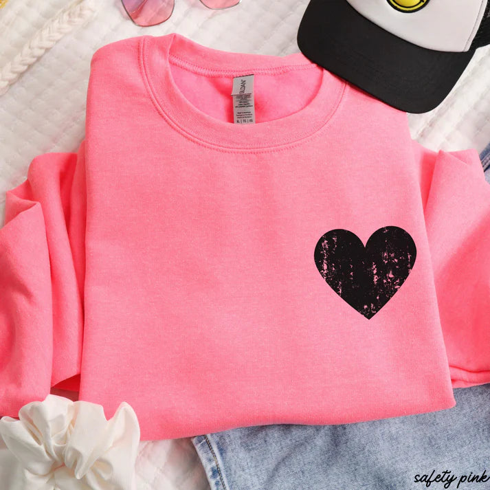 POCKET HEART SWEATSHIRT