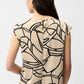 Recycled Woven Abstract Print Boxy Top 261125