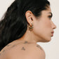 HILLBERG AND BERK REVERSIBLE MEDIUM SPARKLE HOOPS