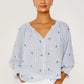 MARIAH BUTTON FRONT LINEN TOP