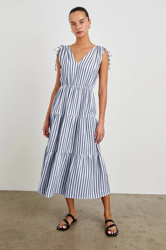 SUZETTE  ORGANIC COTTON TIERED MIDI DRESS