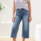 AUDREY BUTTON FLY CROP JEANS