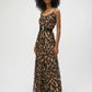 Chiffon Animal Print Wide Leg Jumpsuit 252936