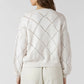 THE DELANE EMBROIDERED POINTELLE CARDI