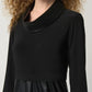JOSEPH RIBKOFF FAUX LEATHER COCOON DRESS 233091