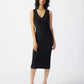 SILKY KNIT SLEEVELESS SHEATH DRESS 241205