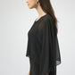 Silky Knit and Chiffon Wide Leg Jumpsuit 254055