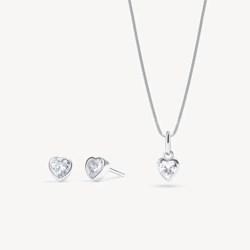 HILLBERG ADORE STUD AND NECKLACE SET
