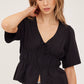 IONA COTTON TIE FRONT TOP