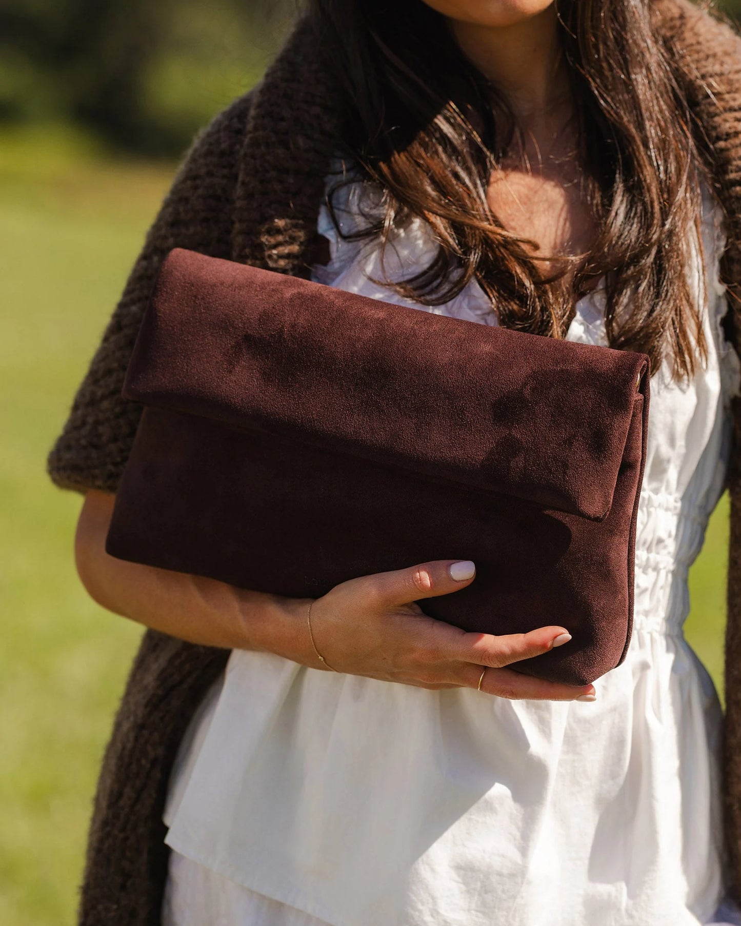LUKA SUEDE CROSSBODY CLUTCH