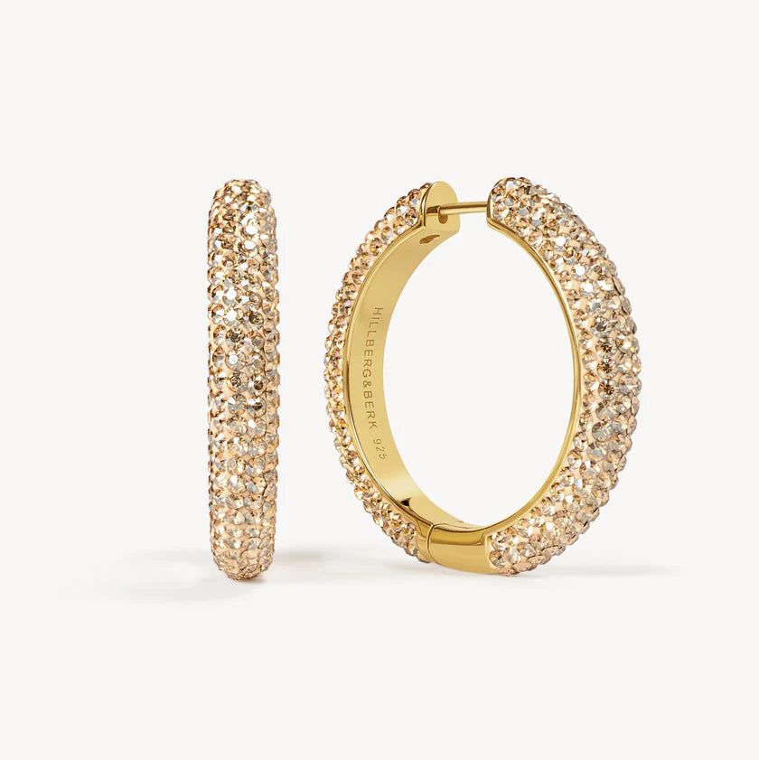 HILLBERG AND BERK LARGE SPARKLE HOOPS