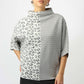 Jacquard Knit Mixed Print Boxy Sweater 253981