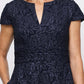 JERRICA LONG GOWN WITH SHORT SLEEVES