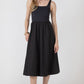 THE LATTIE MIXED FABRIC MINI DRESS
